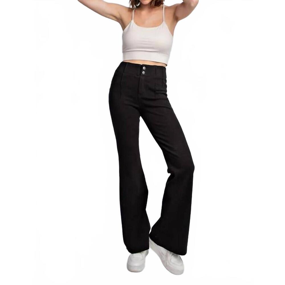 NEW RAE MODE twill flared pants in black